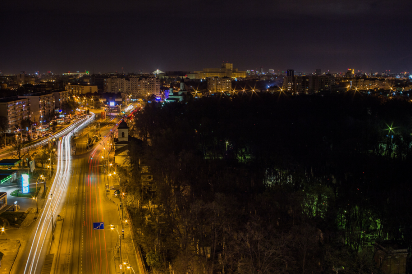 Bucharest at night time